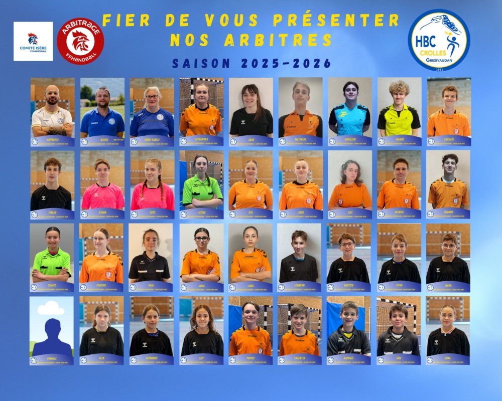Présentation de nos arbitres - saison 2025-2026