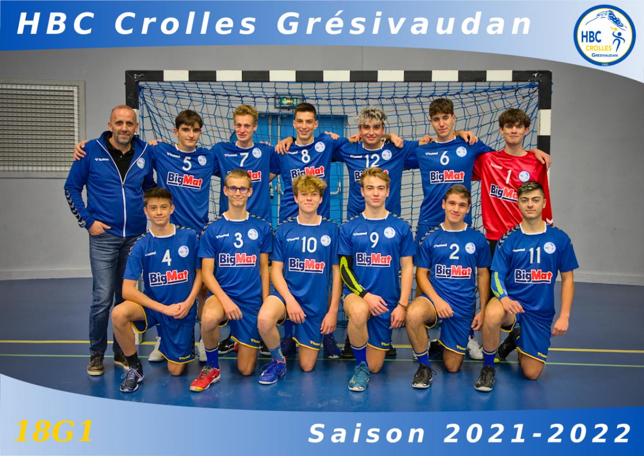 Equipe 18G1 - HBC Crolles Grésivaudan - Saison 2021-2022